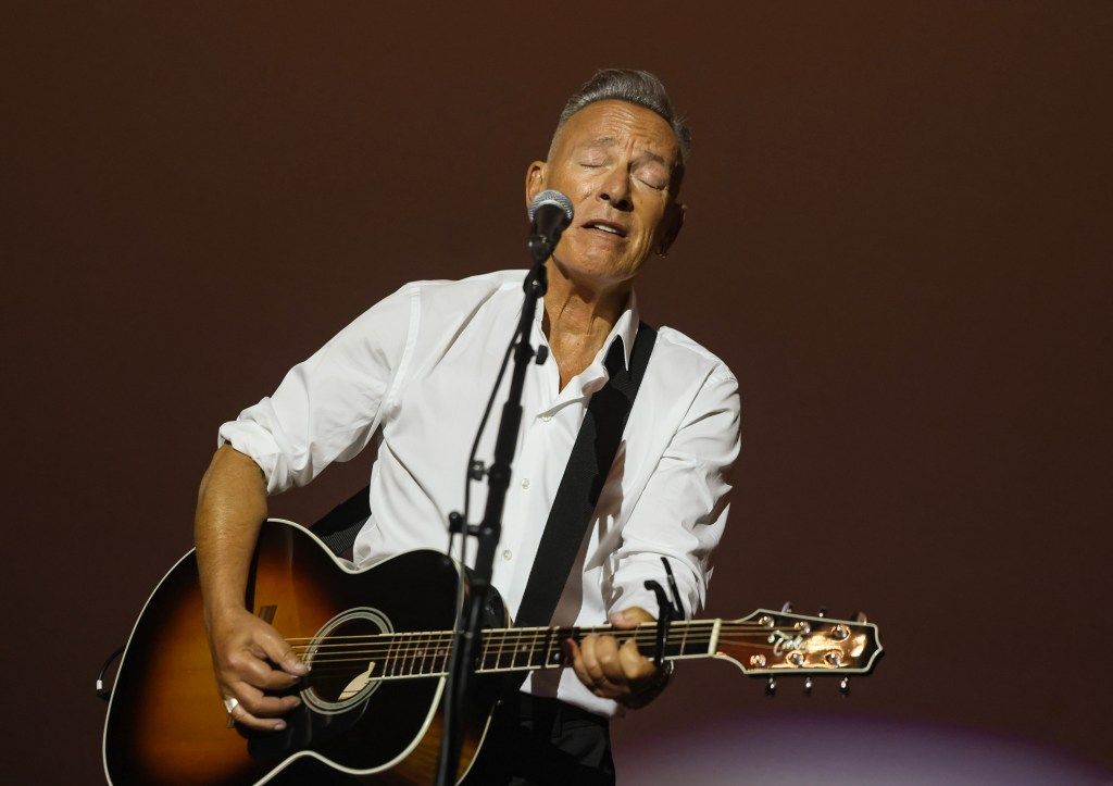 Springsteen performs at the AFI FEST 2025 Presented By Canva Opening Night "Springsteen: Deliver Me From Nowhere" Premiere at TCL Chinese Theatre on October 22, 2025 in Hollywood, California. 